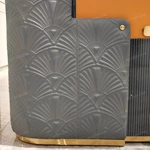 Modern Luxury Sofa Set with Multi-Process Quilted Craftsmanship, High-Gloss Natural Wood Veneer & Gold Stainless Steel Accents